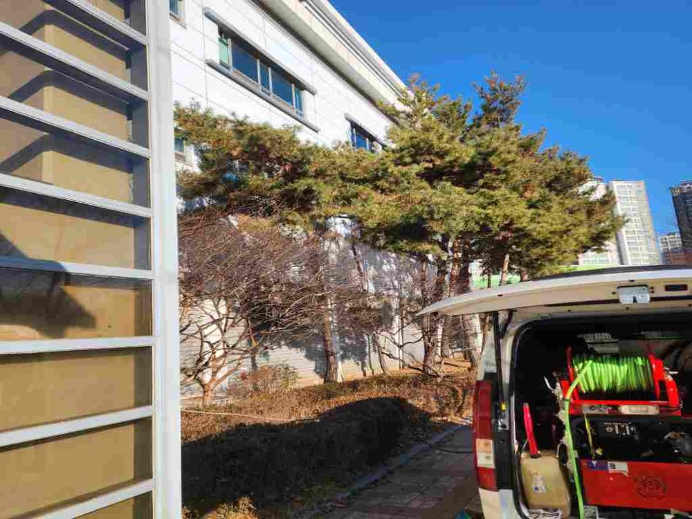 연천 건물 외부 고압세척 작업